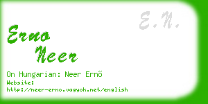 erno neer business card